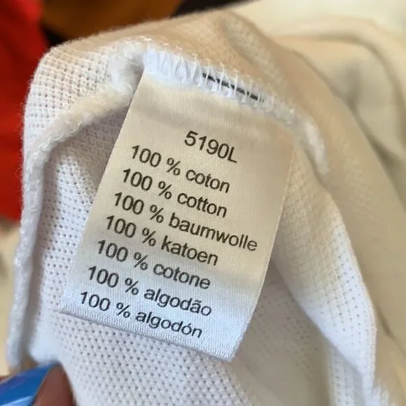 Lacoste’s White Polo Size 5 - Picture 3 of 4